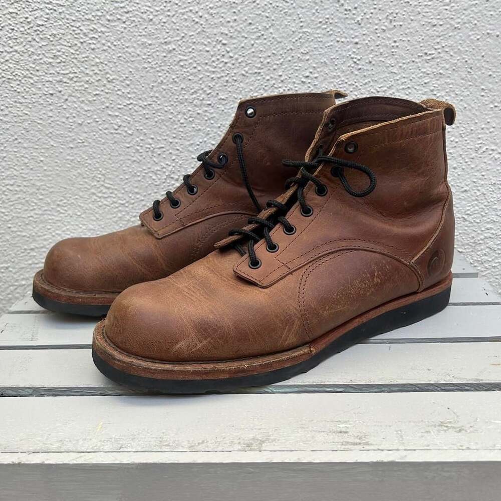 Origin Trench Boot Size 11D Brown Leather Work Boots USA